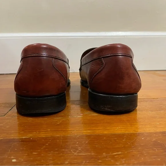 Allen Edmonds men's "Cavanaugh" dress penny loafers maroon/oxblood sz 12 - Picture 6 of 12